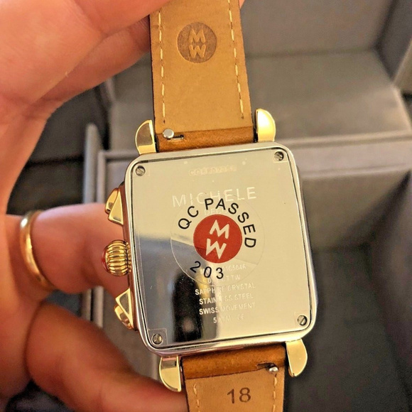 Michele Gold & Silver Diamond Watch